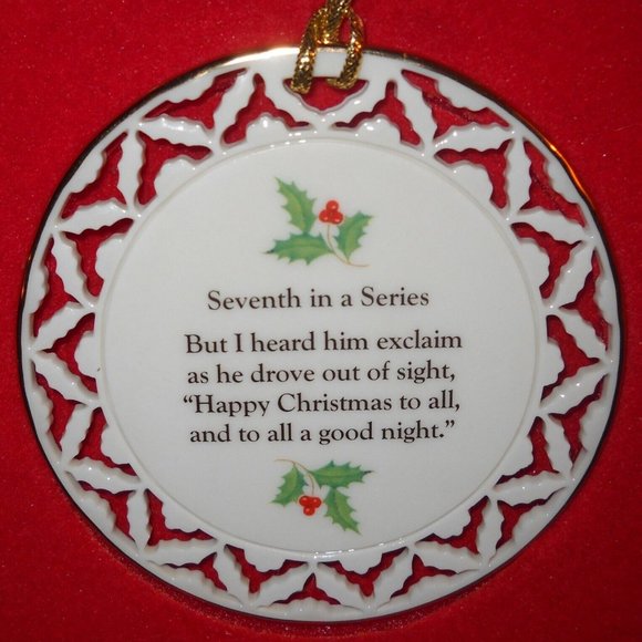 Lenox Christmas Stories Ornament Twas the Night Before AND TO ALL A GOOD NIGHT - Picture 2 of 7